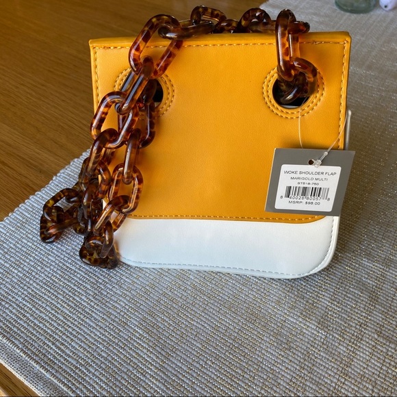 NEW Studio 33 Woke Shoulder Linked Flap Bag - Picture 6 of 9